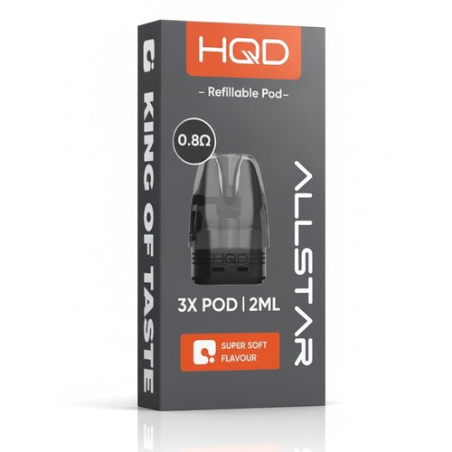HQD Allstar Lite Refillable Pod 0,8 Ohm 2ml 3 Stk.