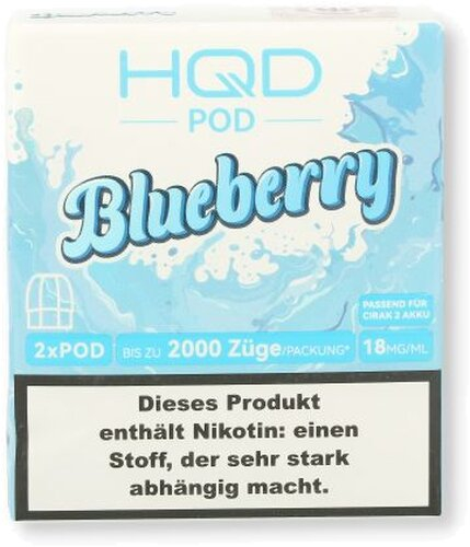 HQD CIRAK 2 Pod Blueberry 2x2ml 18mg/ml HQD CIRAK 2 Pod Blueberry 2x2ml 18mg/ml