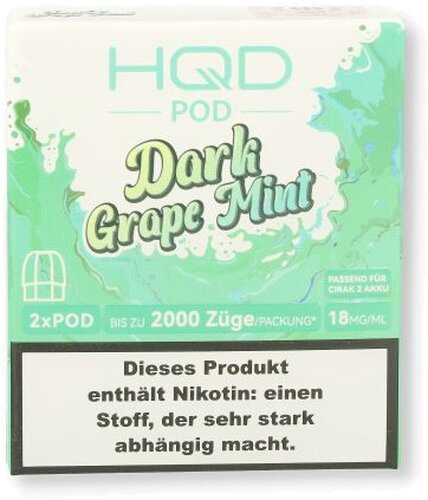 HQD CIRAK 2 Pod Dark Grape Mint 2x2ml 18mg/ml HQD CIRAK 2 Pod Dark Grape Mint 2x2ml 18mg/ml
