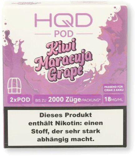 HQD CIRAK 2 Pod Kiwi Maracuja Grape 2x2ml 18mg/ml