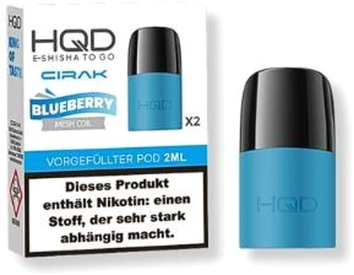 HQD CIRAK 2x2ml Pods Blueberry 18mg/ml HQD CIRAK 2x2ml Pods Blueberry 18mg/ml