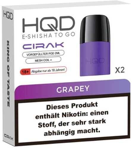 HQD CIRAK 2x2ml Pods Grapey 18mg HQD CIRAK 2x2ml Pods Grapey 18mg