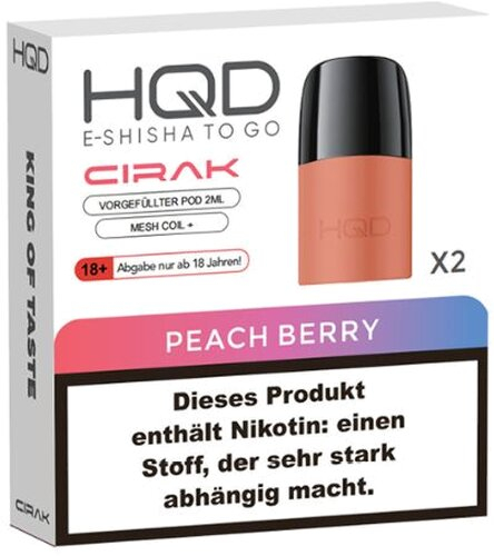 HQD CIRAK 2x2ml Pods Peach Berry 18mg