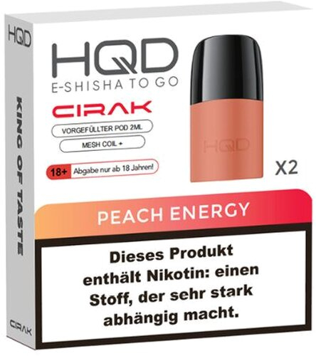 HQD CIRAK 2x2ml Pods Peach Energy 18mg