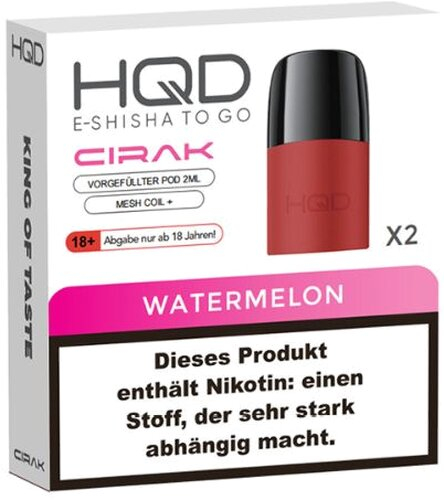HQD CIRAK 2x2ml Pods Watermelon 18mg HQD CIRAK 2x2ml Pods Watermelon 18mg