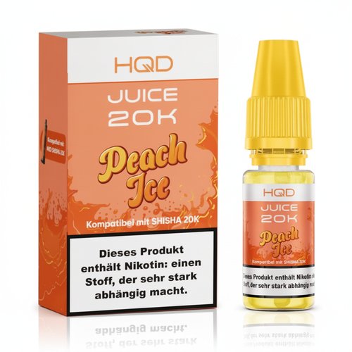 HQD Juice 20K Nikotinsalzliquid Peach Ice 10ml 3mg