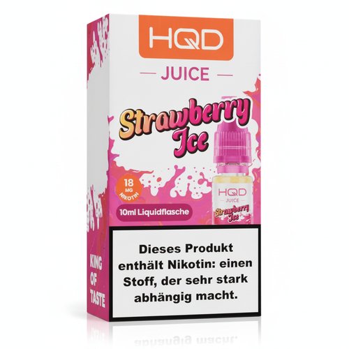 HQD Juice Nikotinsalzliquid Strawberry Ice 10ml 18mg
