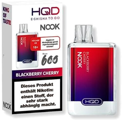 HQD NOOK Blackberry Cherry Einweg E-Zigarette 18mg/ml