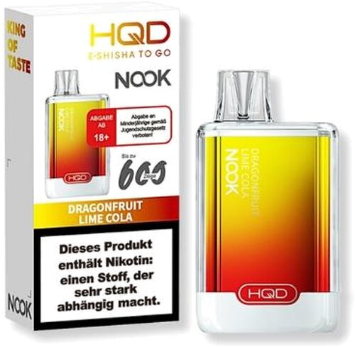 HQD NOOK Dragonfruit Lime Cola Einweg E-Zigarette 18mg/ml