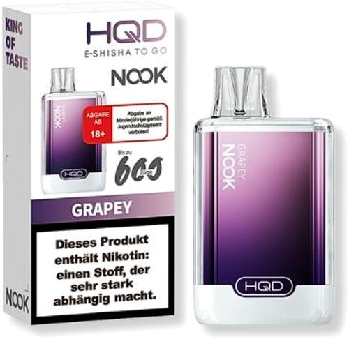 HQD NOOK Grapey Einweg E-Zigarette 18mg/ml HQD NOOK Grapey Einweg E-Zigarette 18mg/ml
