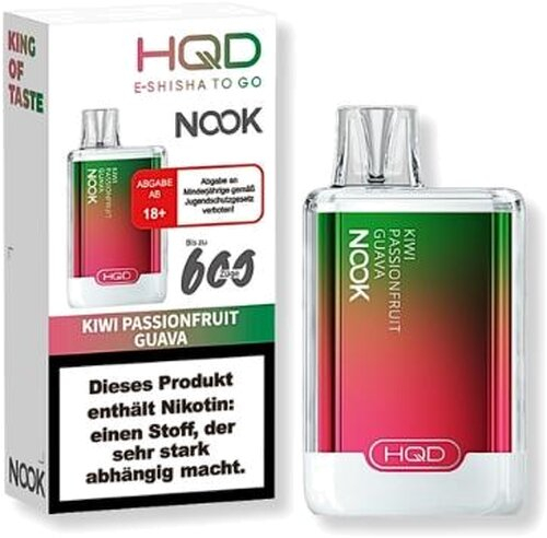 HQD NOOK Kiwi Passionsfruit Einweg E-Zigarette 18mg/ml