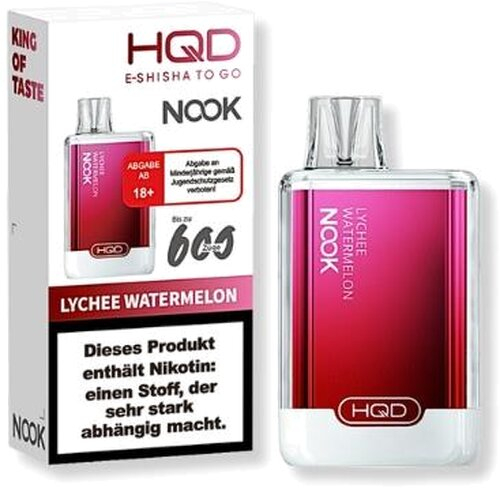 HQD NOOK Lychee Watermelon Einweg E-Zigarette 18mg/ml HQD NOOK Lychee Watermelon Einweg E-Zigarette 18mg/ml