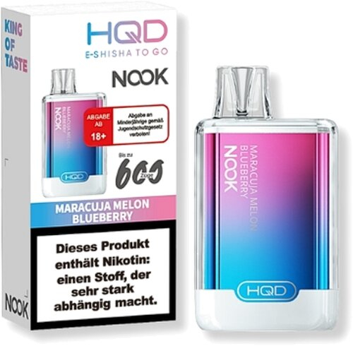 HQD Nook Maracuja Melon Blueberry Einweg E-Zigarette 18mg/ml