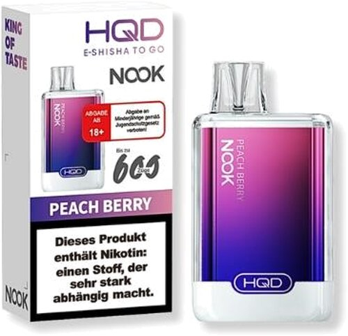 HQD Nook Peach Berry Einweg E-Zigarette 18mg/ml