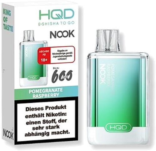 HQD NOOK Pomegranate Raspberry Einweg E-Zigarette 18mg/ml HQD NOOK Pomegranate Raspberry Einweg E-Zigarette 18mg/ml