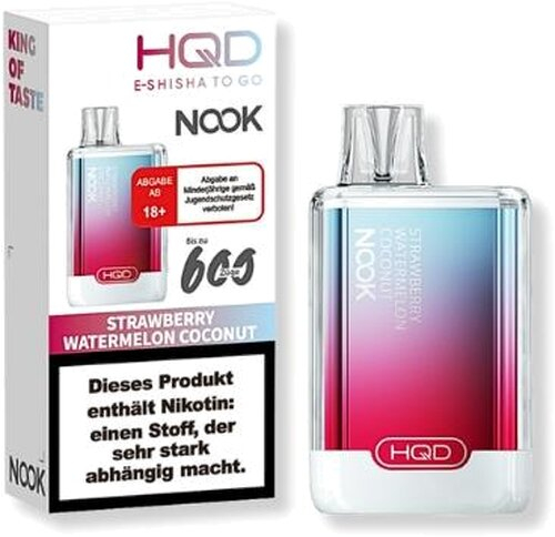 HQD NOOK Strawberry Watermelon Coconut Einweg E-Zigarette 18mg/ml