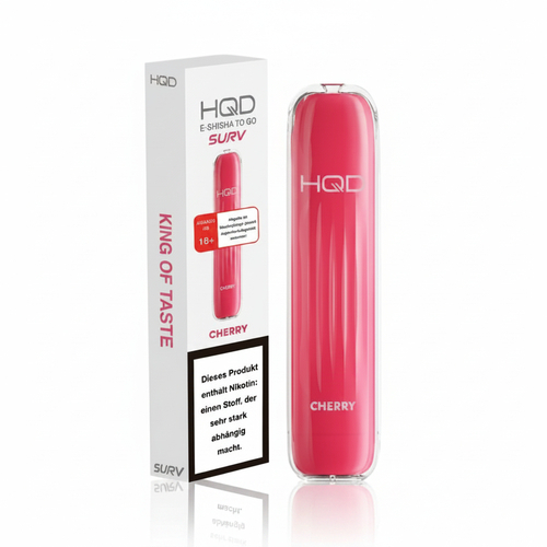HQD Wave / Surv Einweg E-Shisha Cherry ca. 600 Züge 18mg