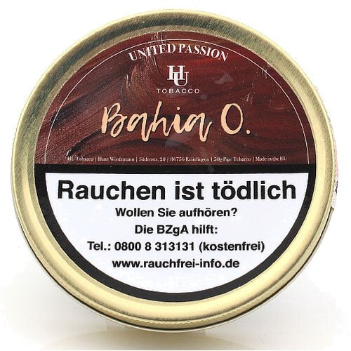 HU Tobacco Bahia O. Pfeifentabak 50g Dose HU Tobacco Bahia O. Pfeifentabak 50g Dose