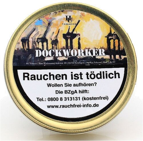 HU Tobacco Dockworker Pfeifentabak 50g Dose HU Tobacco Dockworker Pfeifentabak 50g Dose