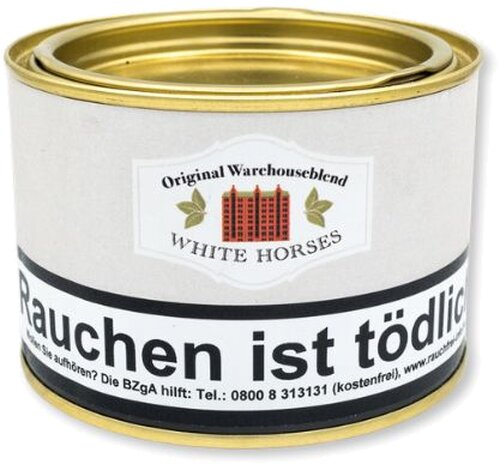 HU Tobacco White Horses Pfeifentabak 100g Dose