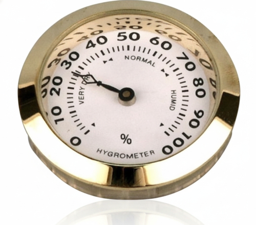 Hygrometer gold 37mm Durchmesser Einbaudurchmesser 34mm, mit Magnet