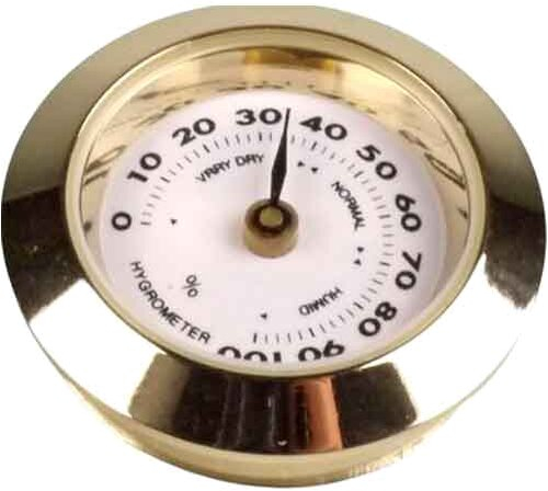 Hygrometer Ø 30 mm für Humidor gold Hygrometer Ø 30 mm für Humidor gold
