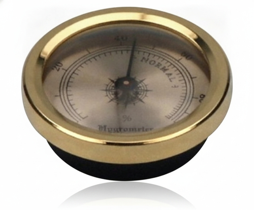 Hygrometer Ø45mm mit Magnet Gold