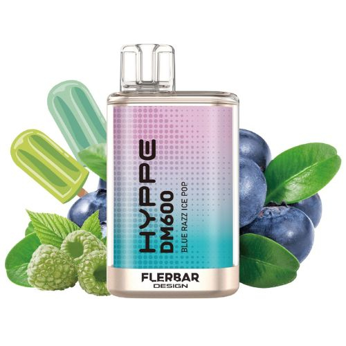 HYPPE DM600 by Flerbar Blue Razz Ice Pop Einweg E-Zigarette 20mg HYPPE DM600 by Flerbar Blue Razz Ice Pop Einweg E-Zigarette 20mg