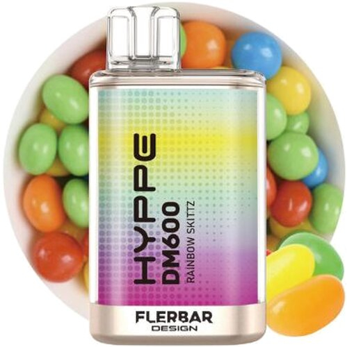 HYPPE DM600 by Flerbar Rainbow Skittz Einweg E-Zigarette 20mg HYPPE DM600 by Flerbar Rainbow Skittz Einweg E-Zigarette 20mg