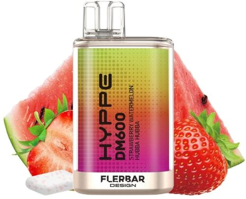 HYPPE DM600 by Flerbar Strawberry Watermelon Hubba Hubba Einweg E-Zigarette 20mg HYPPE DM600 by Flerbar Strawberry Watermelon Hubba Hubba Einweg E-Zigarette 20mg