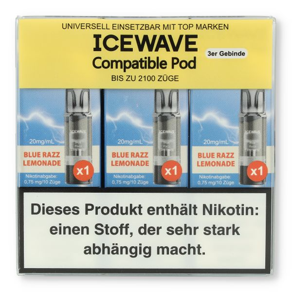Icewave Compatible Pod Blue Razz Lemonade 20mg/ml 3 Stück