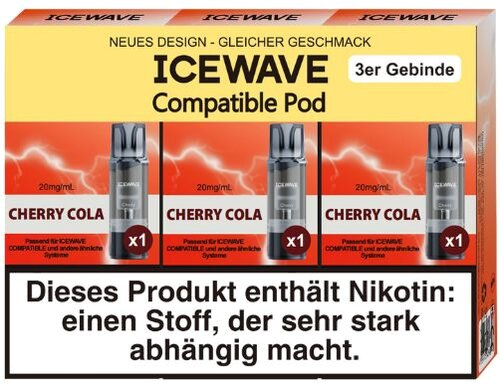 Icewave Compatible Pod Cherry Cola 20mg/ml 3 Stück