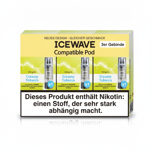 Icewave Compatible Pod Creamy Tobacco 20mg/ml 3 Stück