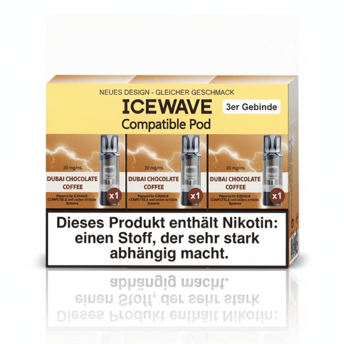 Icewave Compatible Pod Dubay Chocolate Coffee 20mg/ml 3 Stück