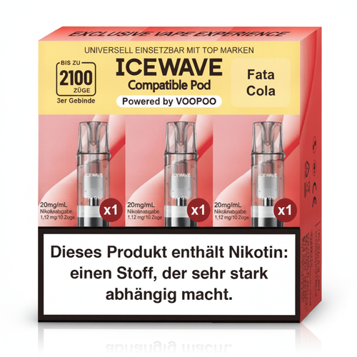 Icewave Compatible Pod Fata Cola 20mg/ml 3 Stück