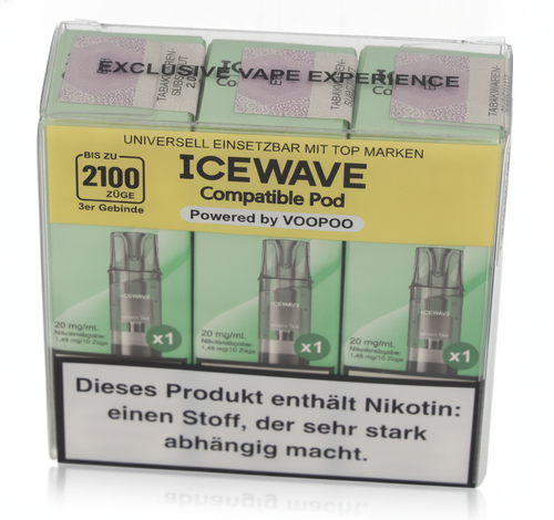 Icewave Compatible Pod Green Tea Mint 20mg/ml 3 Stück