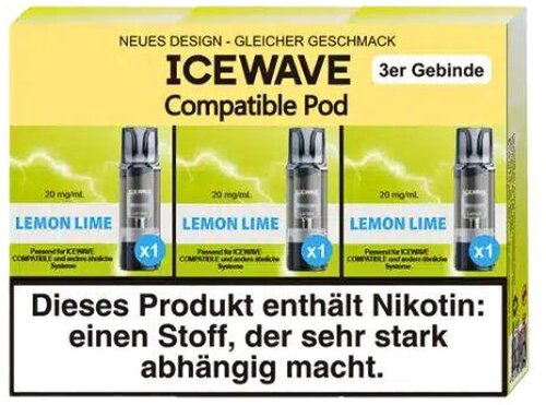 Icewave Compatible Pod Lemon Lime 20mg 3 Stück Icewave Compatible Pod Lemon Lime 20mg 3 Stück