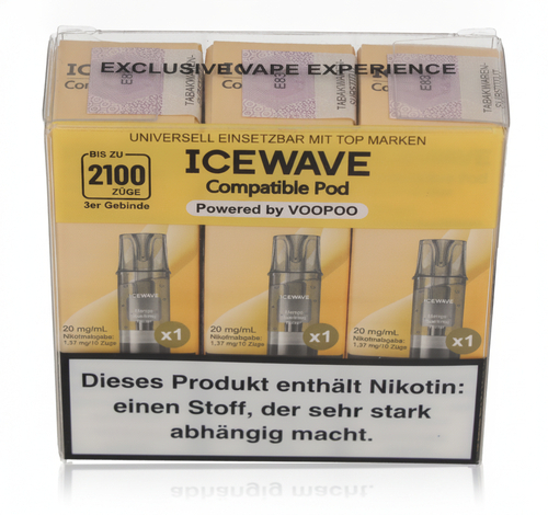 Icewave Compatible Pod Mango Sparkling Water 20mg/ml 3 Stück