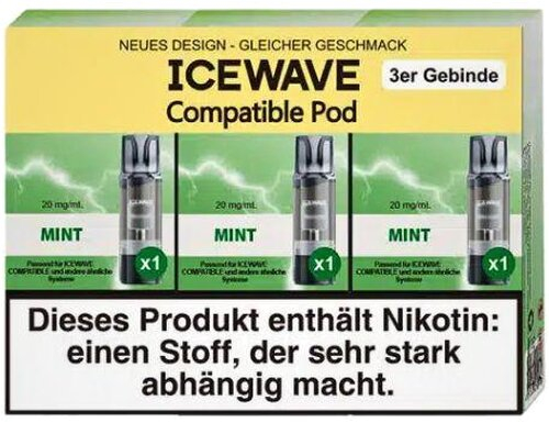 Icewave Compatible Pod Mint 20mg 3 Stück Icewave Compatible Pod Mint 20mg 3 Stück