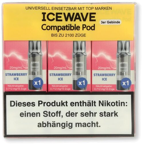 Icewave Compatible Pod Strawberry Ice 20mg/ml 3 Stück