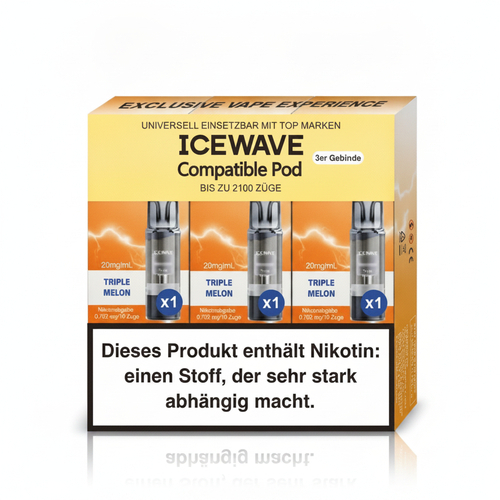 Icewave Compatible Pod Triple Melon 20mg/ml 3 Stück