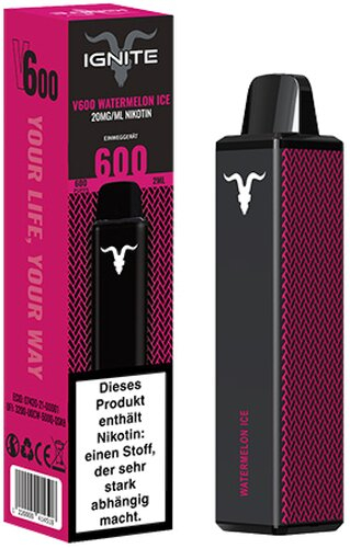 IGNITE V600 Einweg E-Zigarette Watermelon Ice 20mg