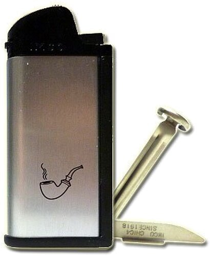 IMCO Chic 4 Pipe Stein Feuerzeug Silber