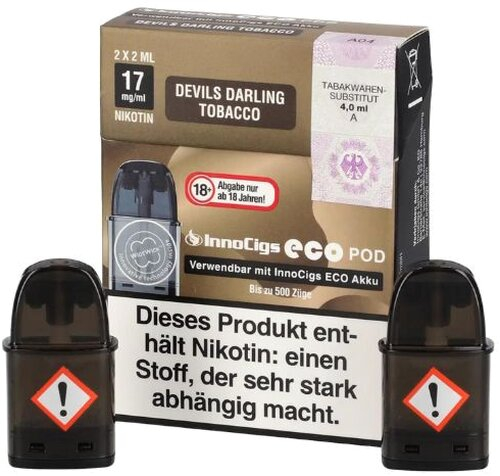 Innocigs Eco Pod Devils Darling Tobacco  17mg 2Stk.