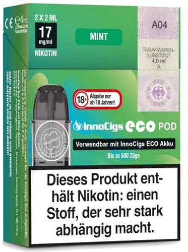 Innocigs Eco Pod Mint 17mg 2Stk. Innocigs Eco Pod Mint 17mg 2Stk.
