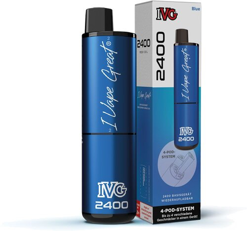 IVG 2400 4-Pod-System Akkuträger Blau E-Zigarette IVG 2400 4-Pod-System Akkuträger Blau E-Zigarette