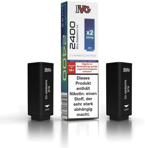 IVG 2400 4-Pod-System Blue Raspberry Ice Prefilled Pod 2x2ml 20mg IVG 2400 4-Pod-System Blue Raspberry Ice Prefilled Pod 2x2ml 20mg