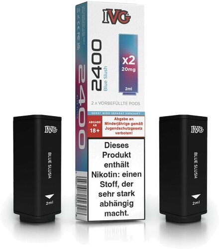 IVG 2400 4-Pod-System Blue Slush Prefilled Pod 2x2ml 20mg IVG 2400 4-Pod-System Blue Slush Prefilled Pod 2x2ml 20mg