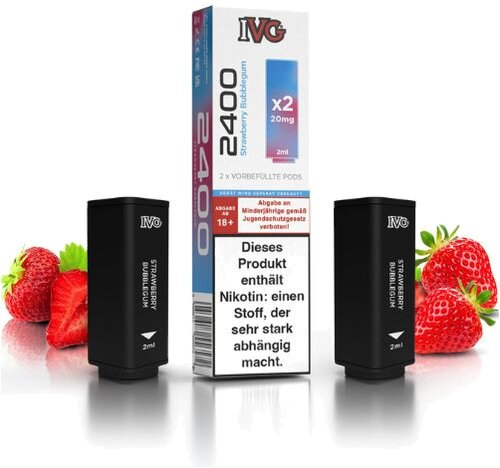 IVG 2400 4-Pod-System Strawberry Bubblegum Prefilled Pod 2x2ml 20mg