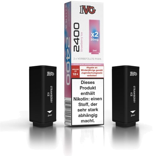 IVG 2400 4-Pod-System Strawberry Ice Prefilled Pod 2x2ml 20mg